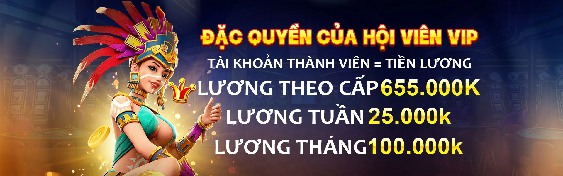 Hình ảnh thành viên VIP Bongvip với vương miện vàng và thẻ đặc quyền